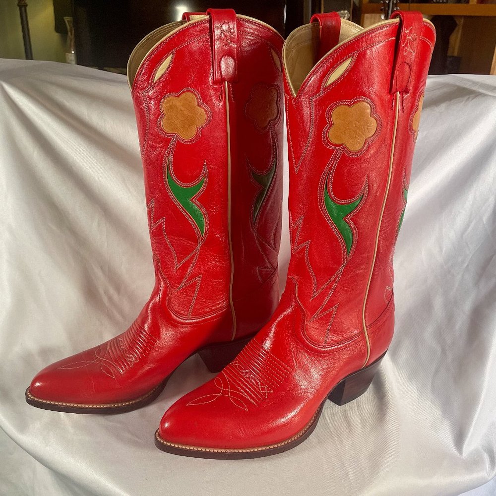 VINTAGE Ralph Lauren Leather Cowboy Boots